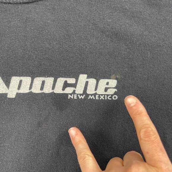 Ski Apache Vintage 90s Mescallero New Mexico Graphic Tee Black - Picture 3 of 9